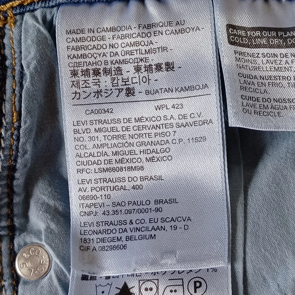 Levi's Jeans Womens 6 Blue 505 Straight Leg Dark Wash Stretch Denim S111-06
